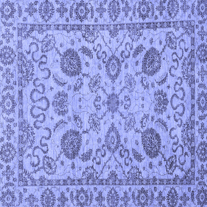 Square Machine Washable Oriental Blue Modern Rug, wshabs2627blu