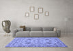 Machine Washable Oriental Blue Modern Rug in a Living Room, wshabs2627blu