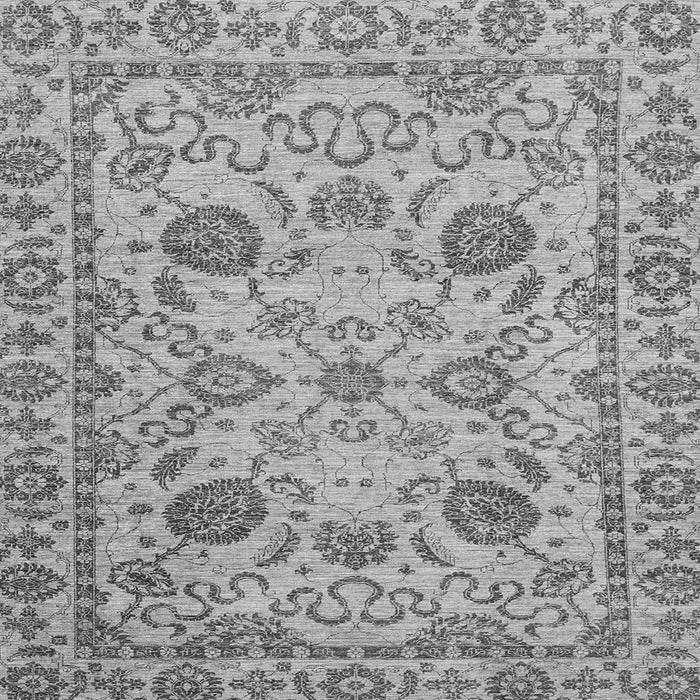Square Machine Washable Oriental Gray Modern Rug, wshabs2627gry