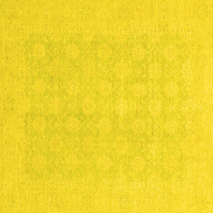 Square Oriental Yellow Modern Rug, abs2628yw