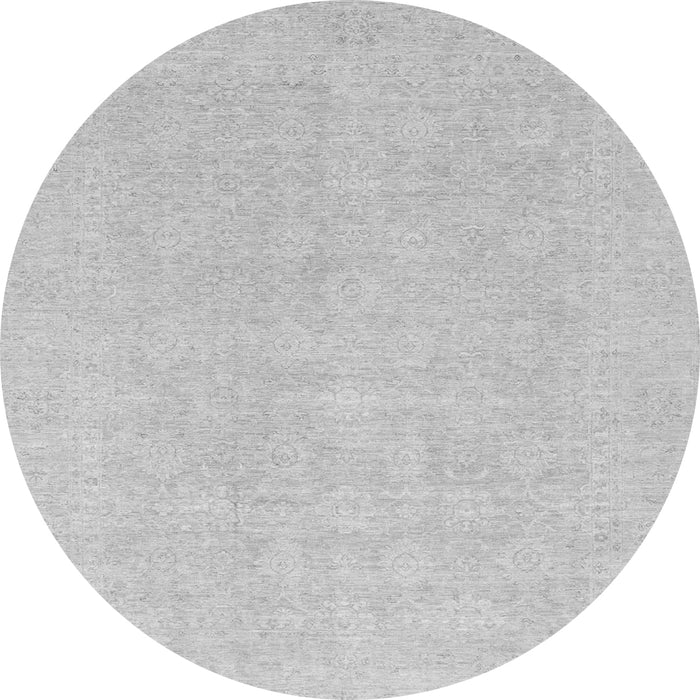 Round Oriental Gray Modern Rug, abs2628gry