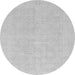 Round Oriental Gray Modern Rug, abs2628gry