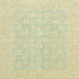 Square Abstract Brown Gold Oriental Rug, abs2628