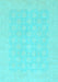 Machine Washable Oriental Light Blue Modern Rug, wshabs2628lblu