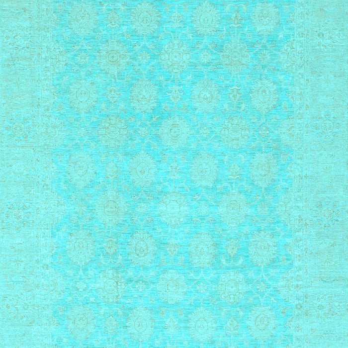 Machine Washable Oriental Light Blue Modern Rug, wshabs2628lblu
