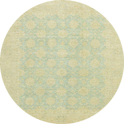 Round Machine Washable Abstract Brown Gold Rug, wshabs2628