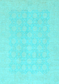 Oriental Light Blue Modern Rug, abs2628lblu