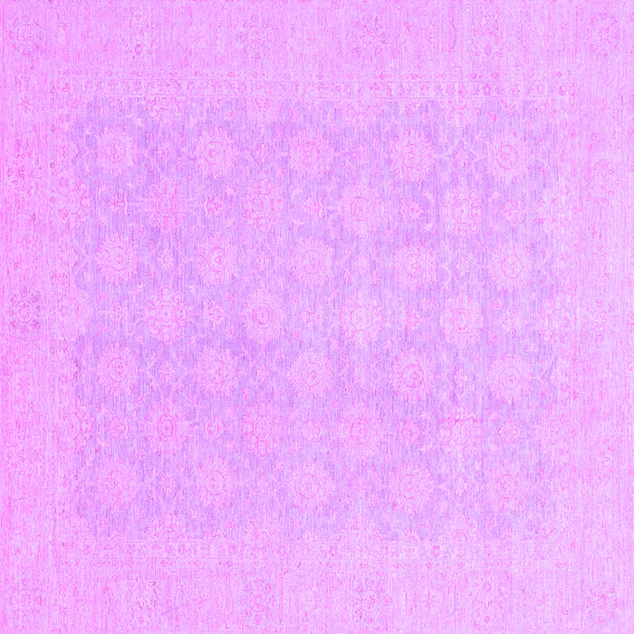 Square Machine Washable Oriental Purple Modern Area Rugs, wshabs2628pur