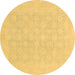 Round Oriental Brown Modern Rug, abs2628brn