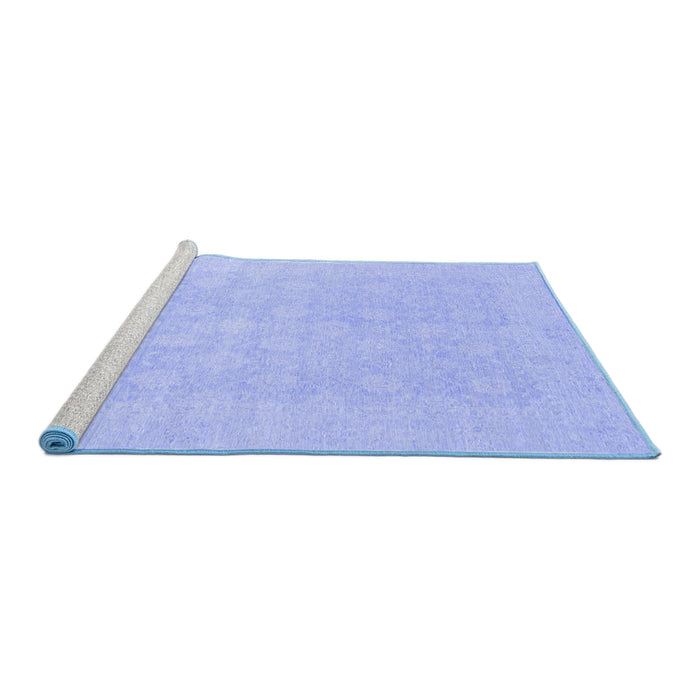 Sideview of Machine Washable Oriental Blue Modern Rug, wshabs2628blu