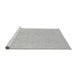 Sideview of Machine Washable Oriental Gray Modern Rug, wshabs2628gry