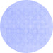 Round Oriental Blue Modern Rug, abs2628blu