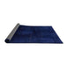 Sideview of Abstract Denim Dark Blue Oriental Rug, abs2629