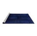 Sideview of Machine Washable Abstract Denim Dark Blue Rug, wshabs2629