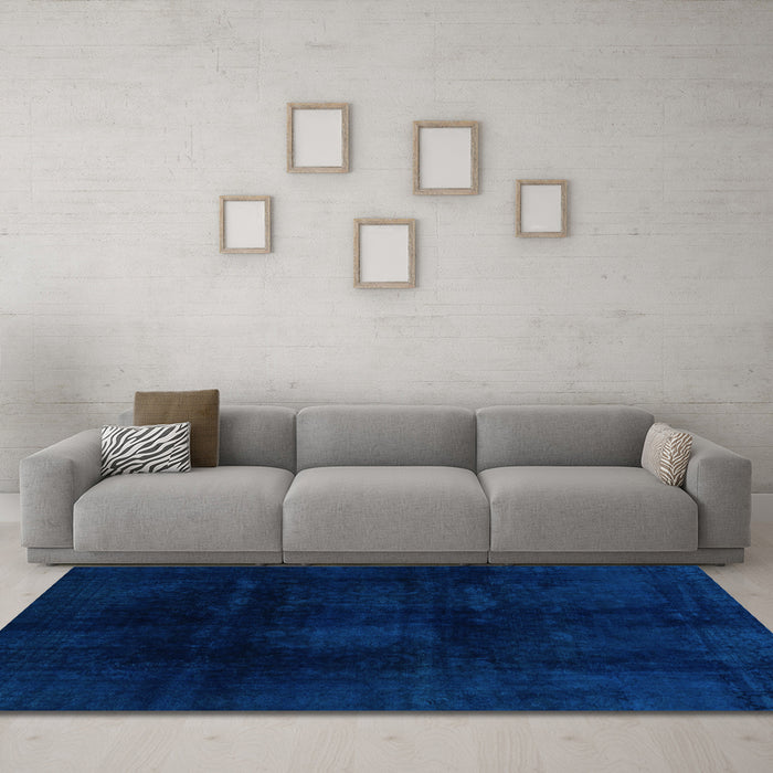 Machine Washable Oriental Light Blue Modern Rug in a Living Room, wshabs2629lblu