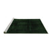 Sideview of Machine Washable Oriental Emerald Green Modern Area Rugs, wshabs2629emgrn