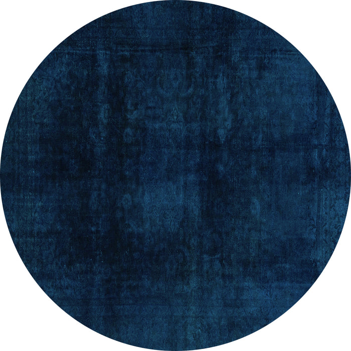 Round Oriental Turquoise Modern Rug, abs2629turq