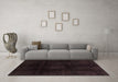 Machine Washable Oriental Brown Modern Rug in a Living Room,, wshabs2629brn