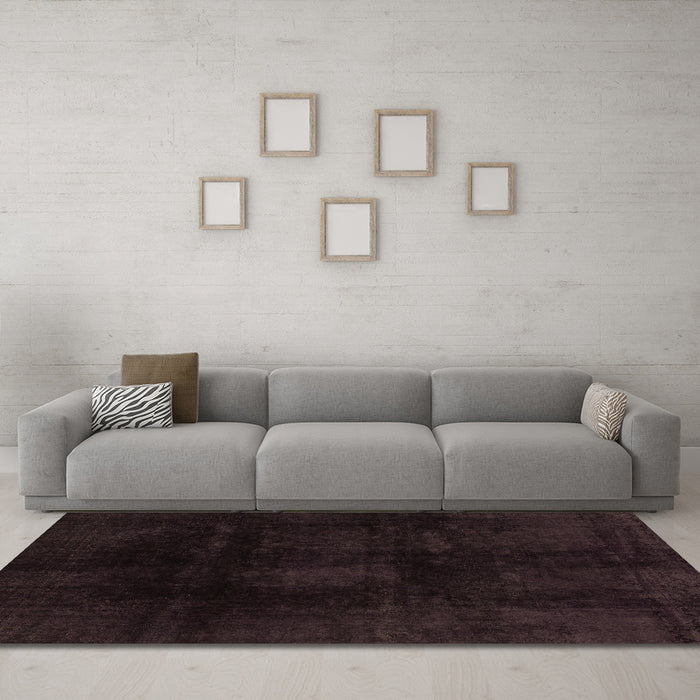 Machine Washable Oriental Brown Modern Rug in a Living Room,, wshabs2629brn