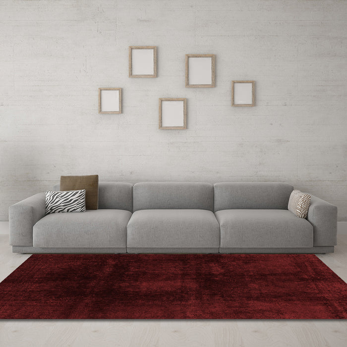 Modern Red Washable Rugs
