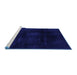 Sideview of Machine Washable Oriental Blue Modern Rug, wshabs2629blu