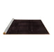 Sideview of Machine Washable Oriental Brown Modern Rug, wshabs2629brn