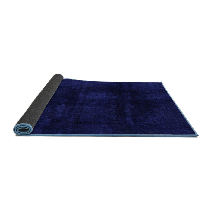 Sideview of Oriental Blue Modern Rug, abs2629blu