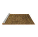 Sideview of Machine Washable Abstract Brown Modern Rug, wshabs262brn