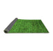 Sideview of Abstract Green Modern Rug, abs262grn