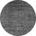 Round Machine Washable Abstract Gray Modern Rug, wshabs262gry