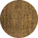 Round Machine Washable Abstract Brown Modern Rug, wshabs262brn