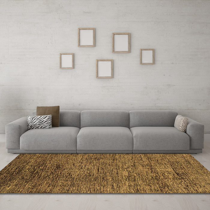 Machine Washable Abstract Brown Modern Rug in a Living Room,, wshabs262brn