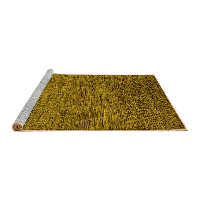 Sideview of Machine Washable Abstract Yellow Modern Rug, wshabs262yw