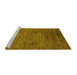 Sideview of Machine Washable Abstract Yellow Modern Rug, wshabs262yw