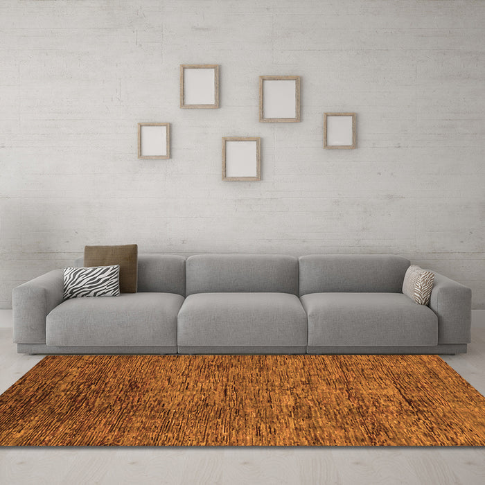 Machine Washable Abstract Orange Modern Area Rugs in a Living Room, wshabs262org