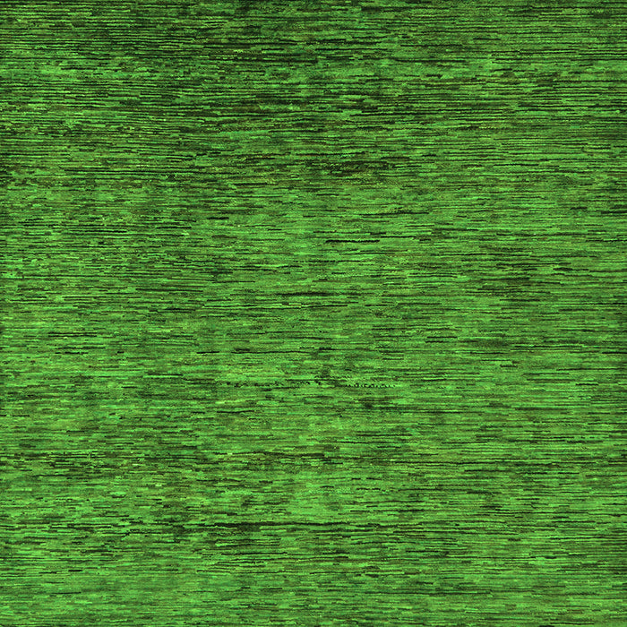 Square Machine Washable Abstract Green Modern Area Rugs, wshabs262grn