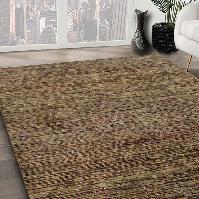 Machine Washable Abstract Sepia Brown Rug in a Family Room, wshabs262