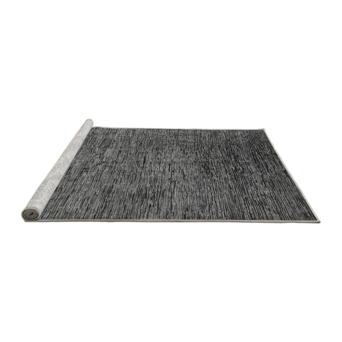Sideview of Machine Washable Abstract Gray Modern Rug, wshabs262gry