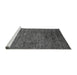 Sideview of Machine Washable Abstract Gray Modern Rug, wshabs262gry