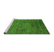 Sideview of Machine Washable Abstract Green Modern Area Rugs, wshabs262grn