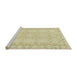 Sideview of Machine Washable Abstract Brown Gold Rug, wshabs2630