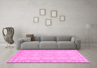 Machine Washable Oriental Pink Modern Rug, wshabs2630pnk