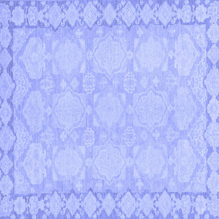 Square Oriental Blue Modern Rug, abs2630blu