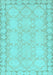 Machine Washable Oriental Light Blue Modern Rug, wshabs2630lblu