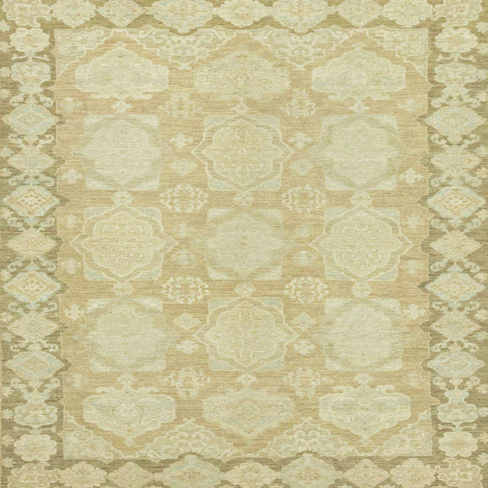 Square Machine Washable Abstract Brown Gold Rug, wshabs2630