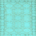 Square Oriental Light Blue Modern Rug, abs2630lblu