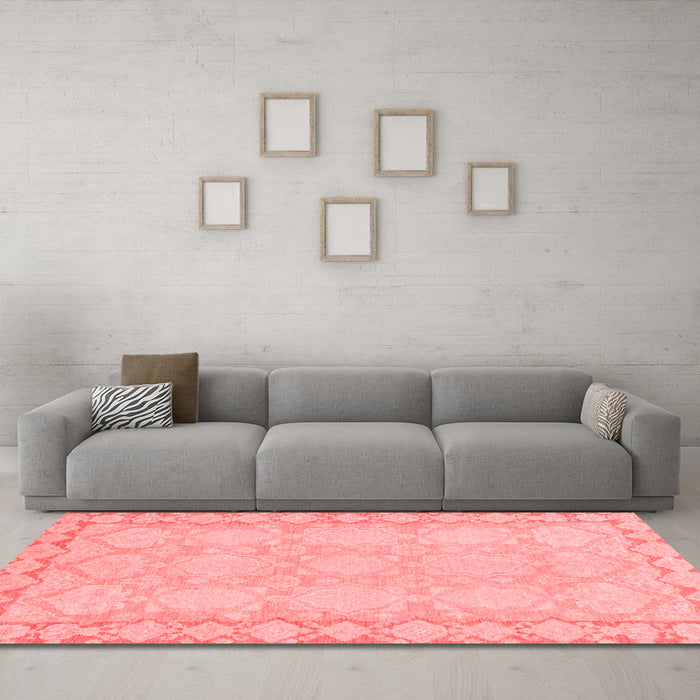 Modern Red Washable Rugs