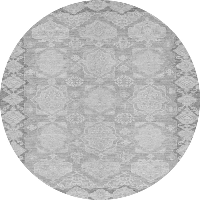 Round Oriental Gray Modern Rug, abs2630gry