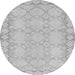 Round Oriental Gray Modern Rug, abs2630gry