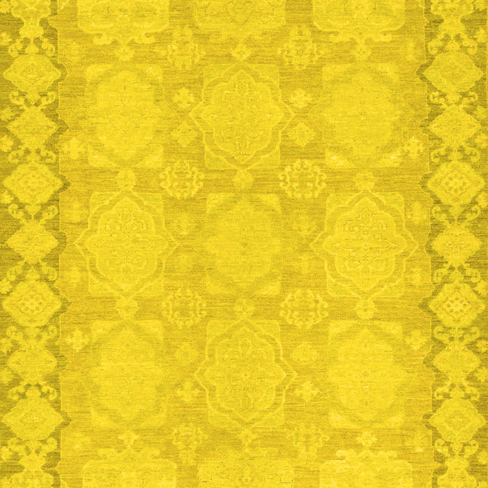 Machine Washable Oriental Yellow Modern Rug, wshabs2630yw